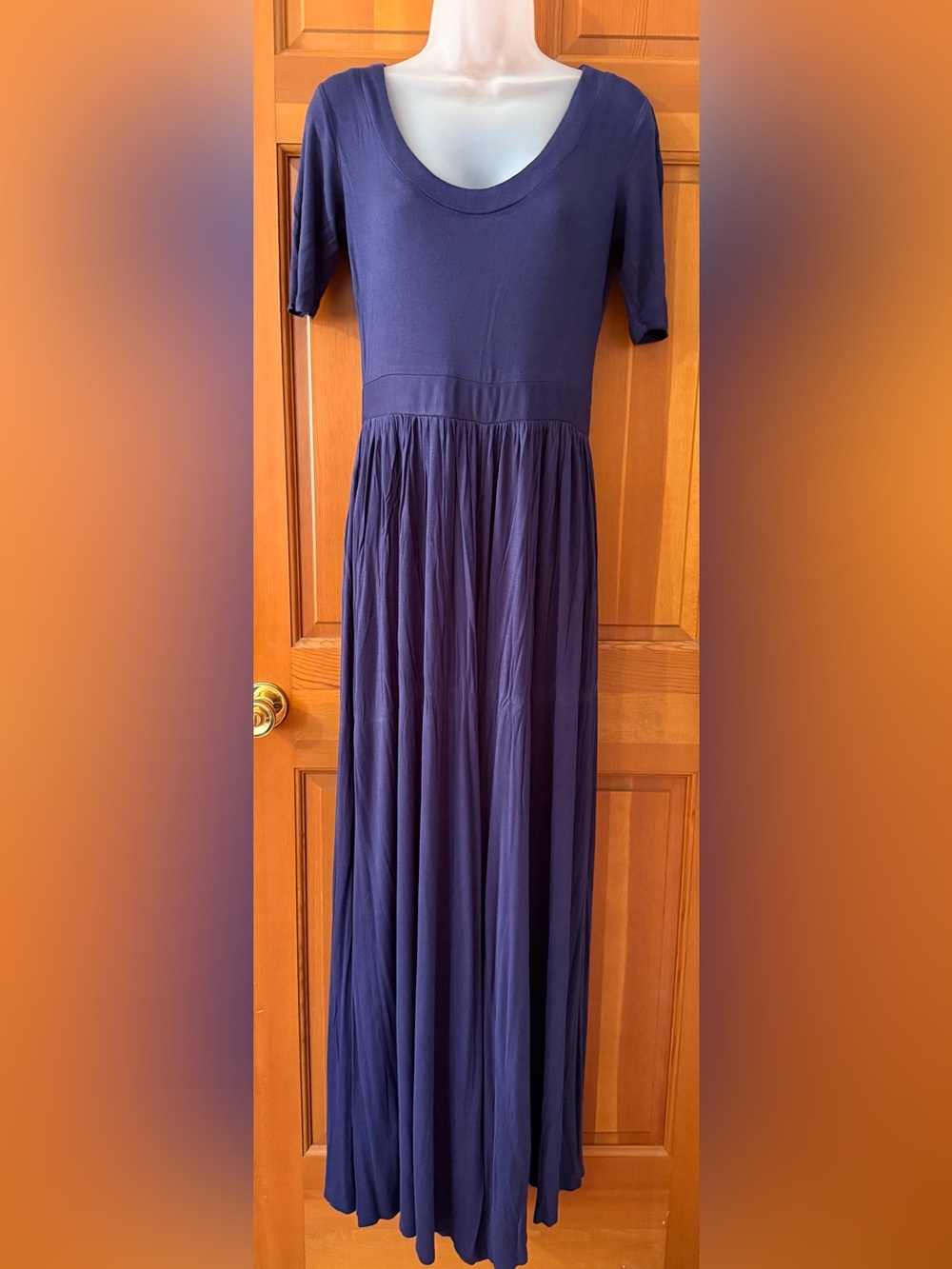 Women’s Navy Blue jumpsuit- Elegant Gathered Silhouette